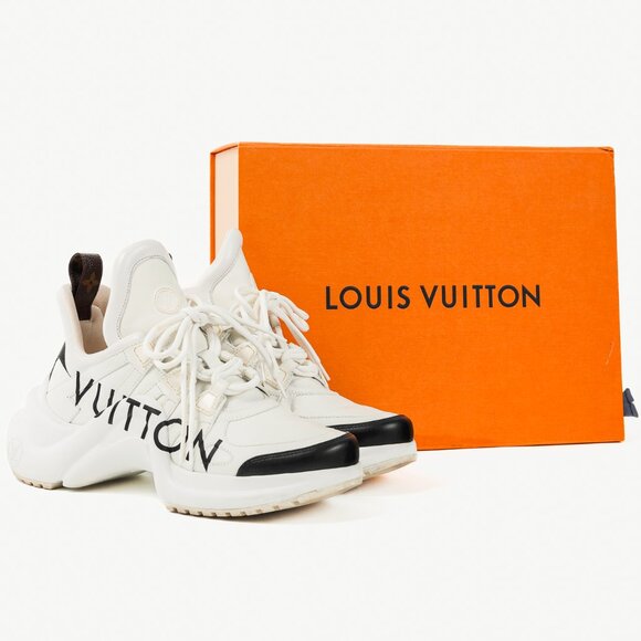 Louis Vuitton Archlight White & Black Signature Chunky Sneakers - Picture 14 of 14
